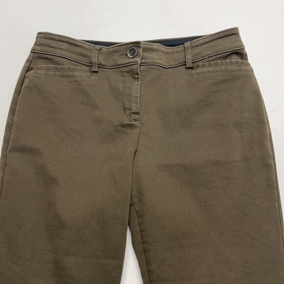 EXPRESS Women’s 2 Brown Straight Mid Rise Chino Pant - Picture 4 of 4